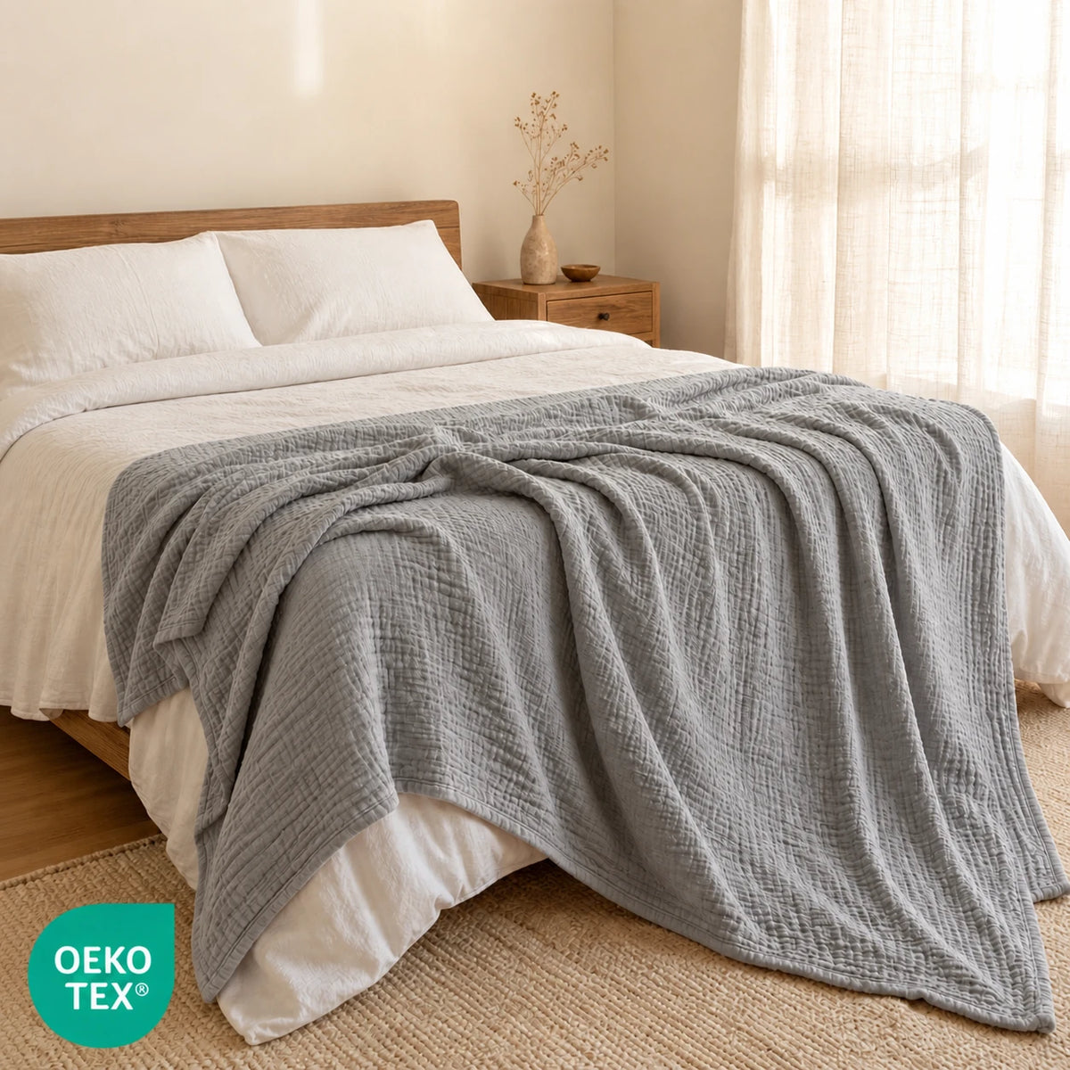 Couverture douce en mousseline de coton